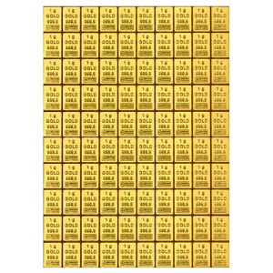 100 x 1g zlatna kombinirana poluga, različiti proizvođači