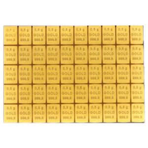 50 x 0,5g zlatna kombinirana poluga, različiti proizvođači