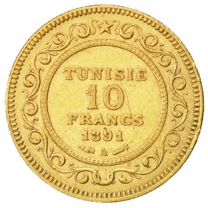 10 tuniskih franaka, zlatnik