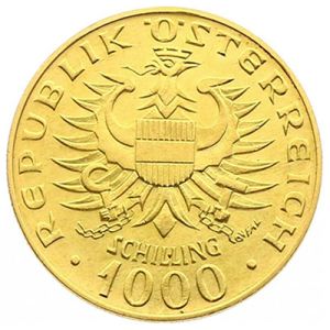1000 šilinga zlatnik Babenberger