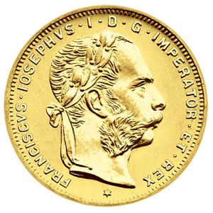 8 guldena/ 20 franaka, zlatnik