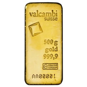 500g zlatna poluga Valcambi
