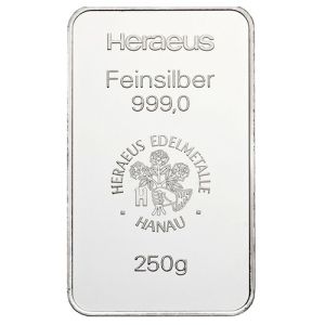 250g srebrna poluga Heraeus